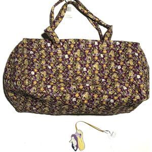 Vera Bradley Rapunzel Climbing Ivy Large Travel Duffel Bag Charm Set EXACT